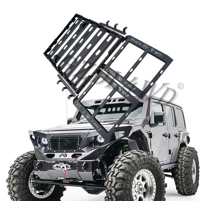 Black Steel Roof Rack For Jeep Wrangler Jl Roof / Luggage Bar Carrier Roof Rack