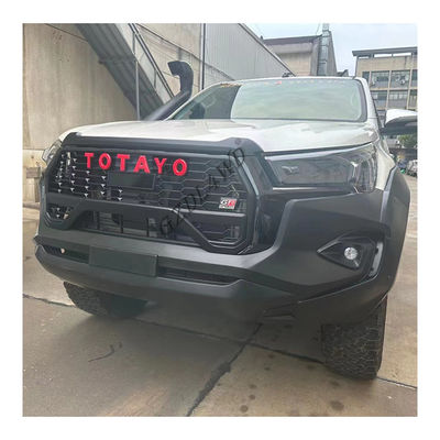 Purple Horn 4x4 Body Kits Grille Front And Rear Bumper Kits For Hilux 15-21 Modified To Gr Sport 2021+ With Light